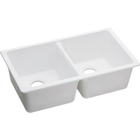 Elkay ELGU3322BK0 Gourmet egranite Double Bowl Undermount Sink, Available in Various Colors Elkay ELGU3322BK0 Gourmet egranite Double Bowl Undermount Sink, Available in Various Colors